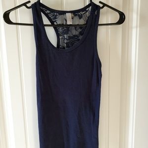5/$13 Navy Lace Tank